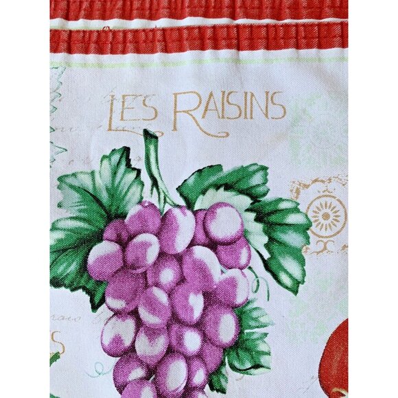 VINTAGE 4 Pc Cotton Placemat French Country Chic Cottage Kitchen Red Tan Fruit - Picture 8 of 11